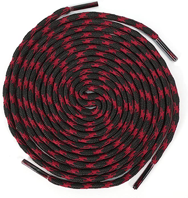 Black Cherry Rockwear Laces, coiled laces